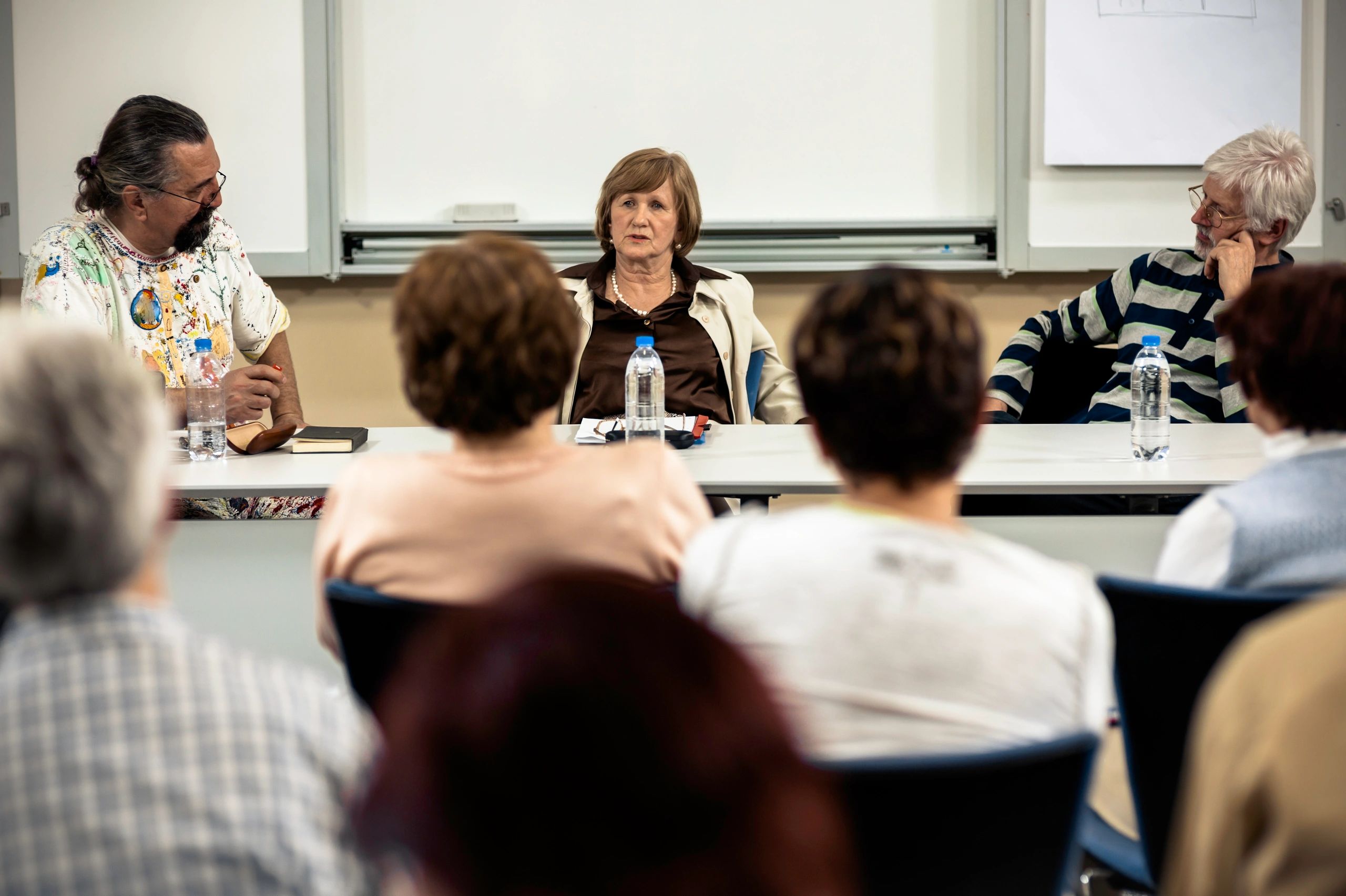 Audience attending a panel discussion
