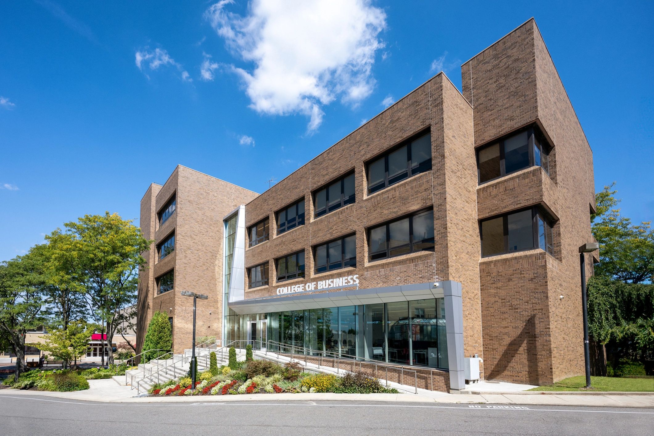 University research building exterior