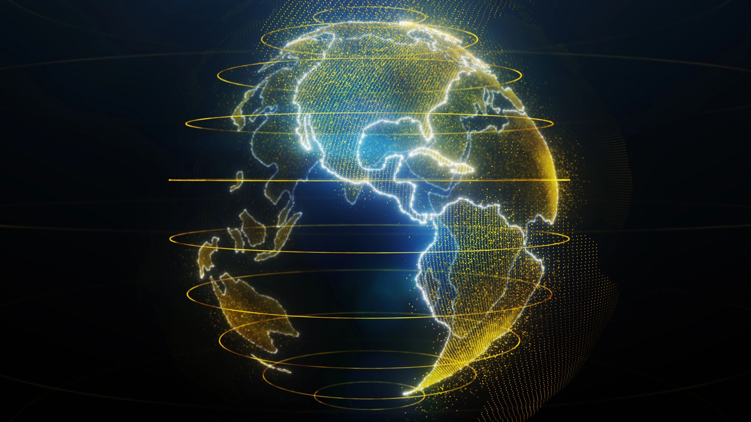 Holographic globe showing the Americas